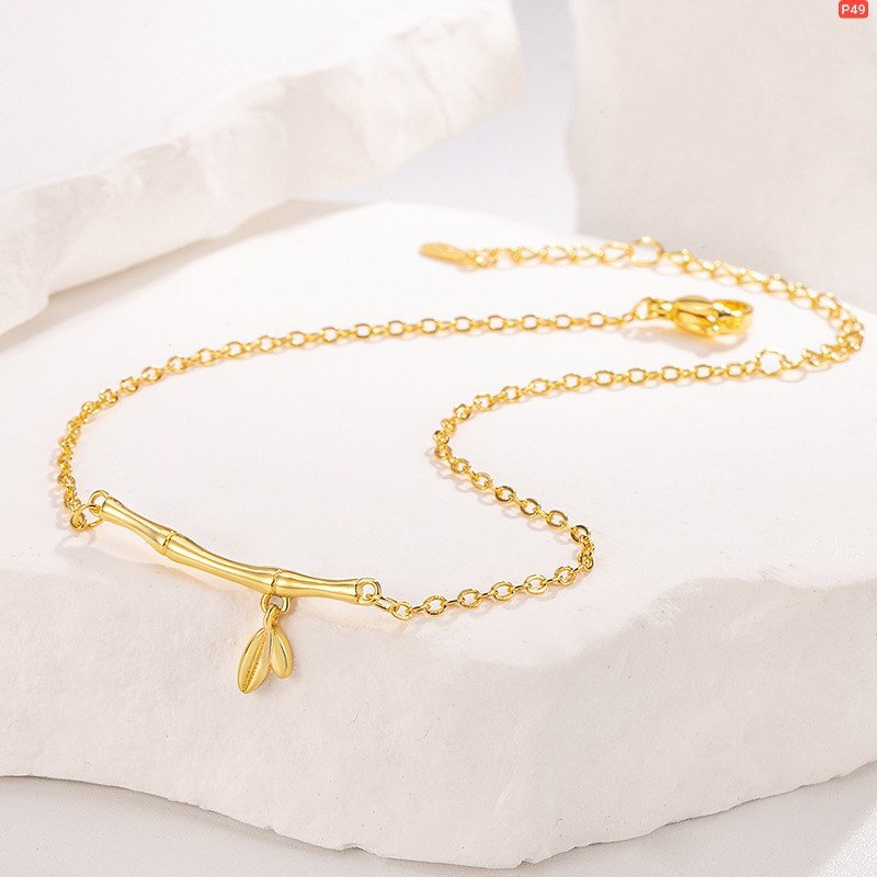 21K Gold Platted Bamboo Flower Anklet Payel (1 Pair) - Image 2