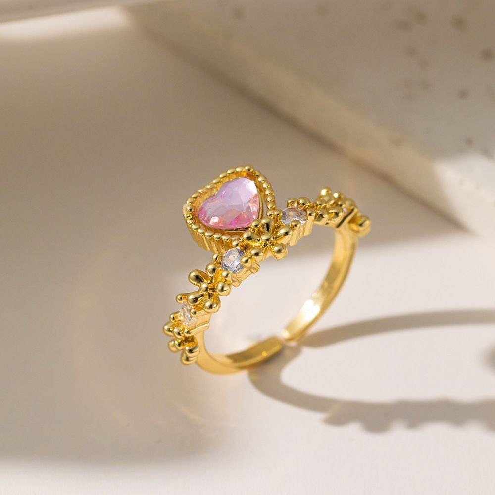 Pink Diamond Love Ring(Adjustable)