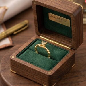 A Grade Ss Diamond Bamboo Ring(Adjustable)