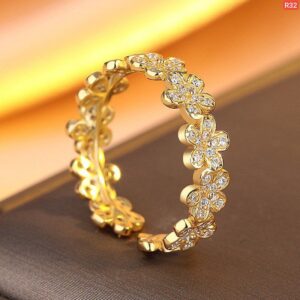 Small Daisy Flower Stone Ring(Adjustable)