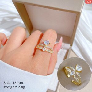 Double Layer Water Drop Ring
(Adjustable)