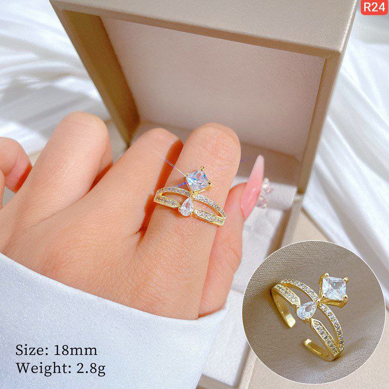 Double Layer Water Drop Ring
(Adjustable)