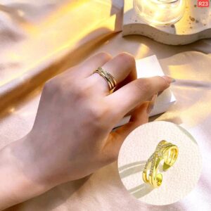 Double Layer Daimond Zircon Ring
(Adjustable)
