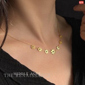 7 Flower 21k gold platted A grade Pendant