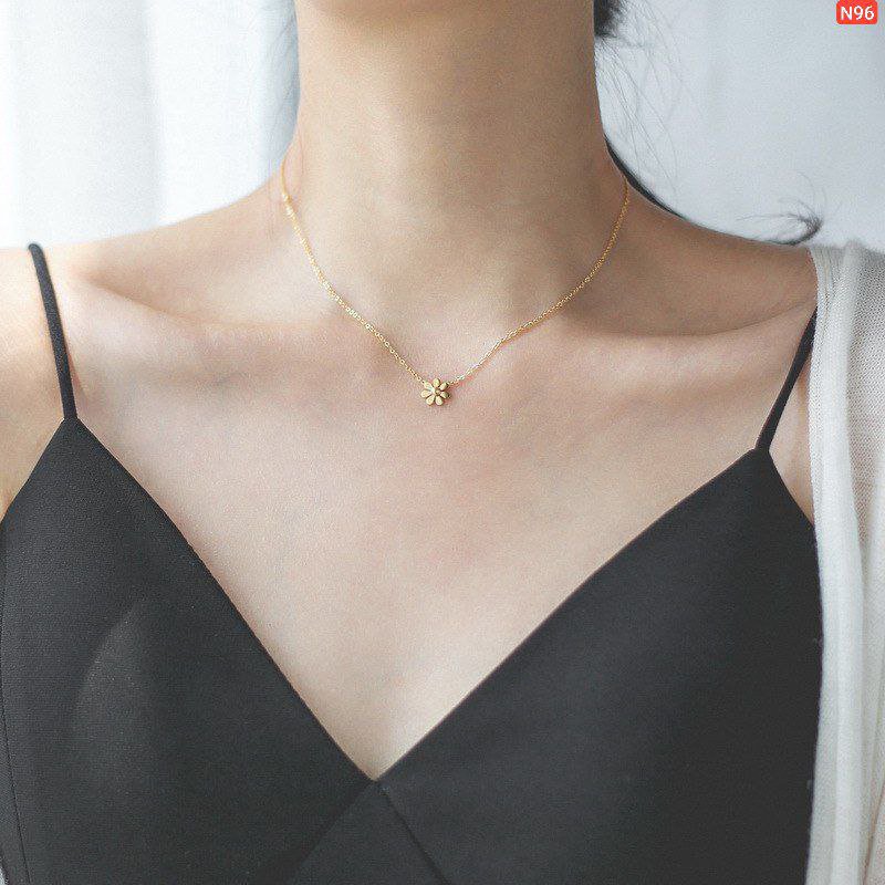 1 Simple Flower stainless Steel Necklace - Image 2