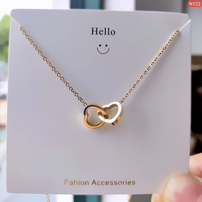 Double Love Interlock Stainless steel Necklace - Image 2