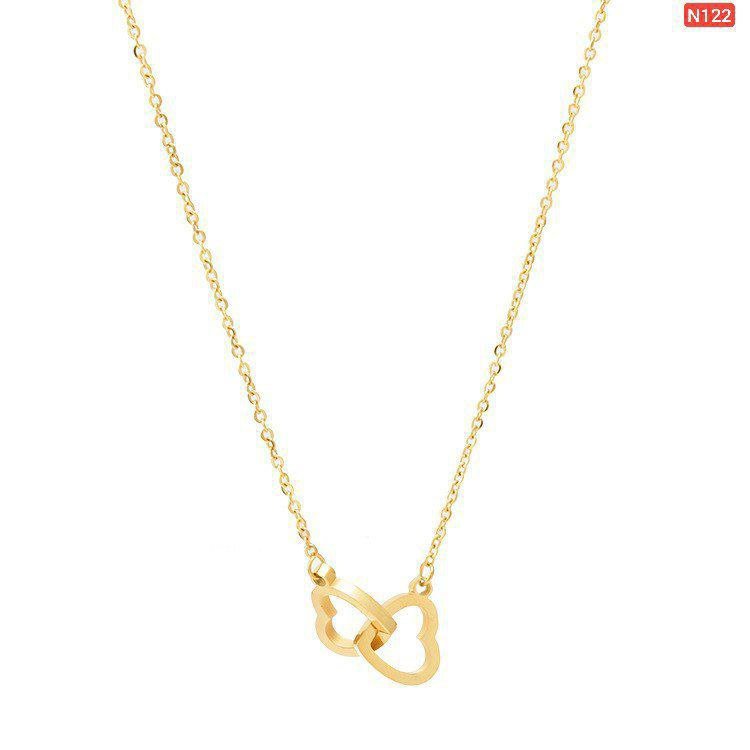 Double Love Interlock Stainless steel Necklace - Image 3