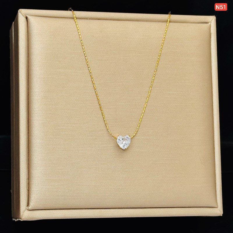 Heart Shaped Diamond Necklace - Image 3
