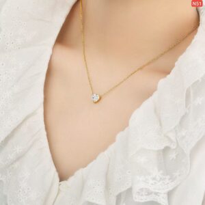 Heart Shaped  Diamond Necklace
