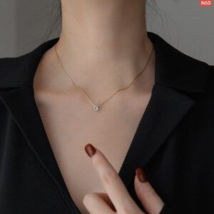 One Diamond Stainless steel Necklace