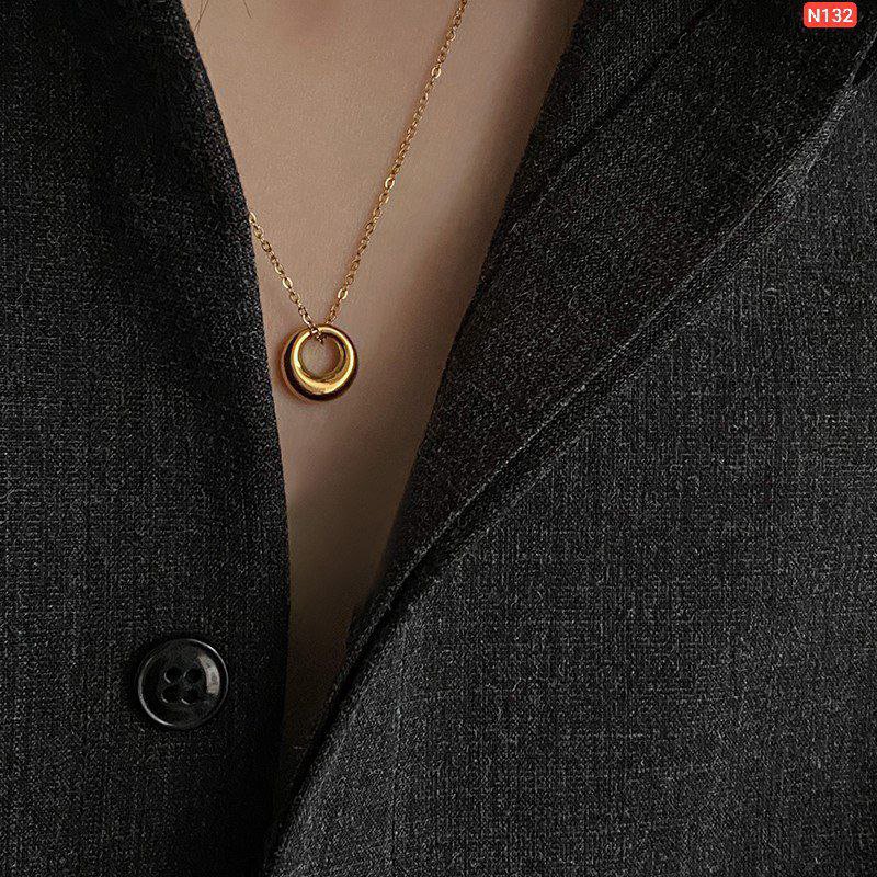 Hollow Coin Stainless steel necklace