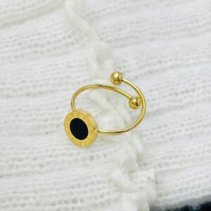 Black Roman Finger Ring(Free Size)