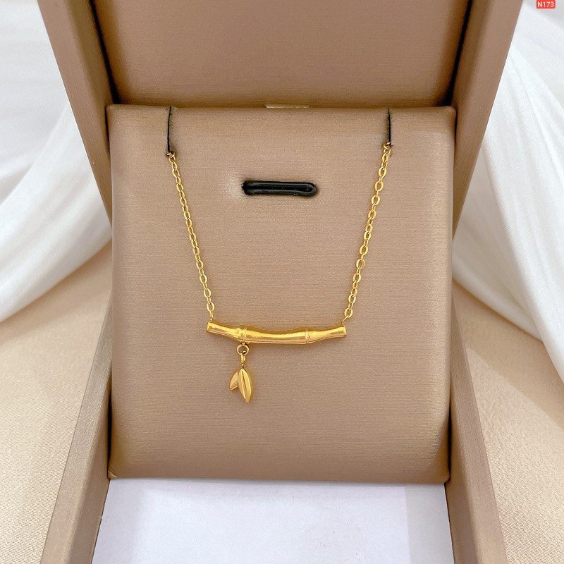 21K Gold Platted Bamboo Flower Necklace