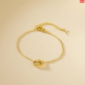 Double Love Interlock Stainless steel Bracelet
