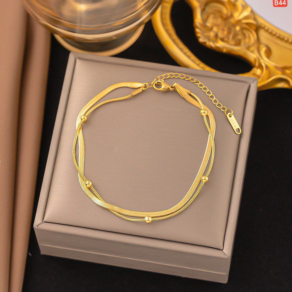 Double Layer 5 Ball Stainless Steel Bracelet - Image 4