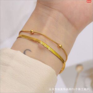 Double Layer 5 Ball Stainless Steel Bracelet