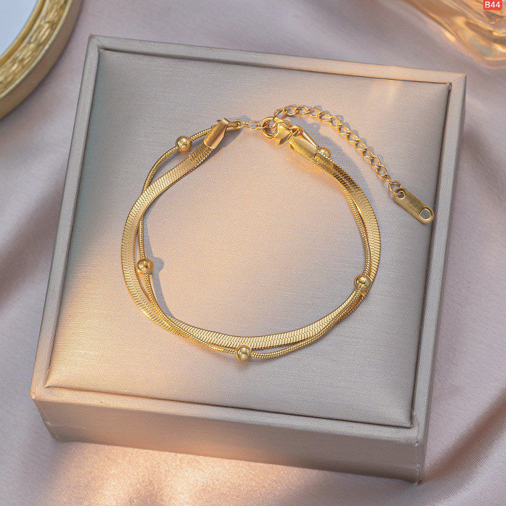 Double Layer 5 Ball Stainless Steel Bracelet - Image 3