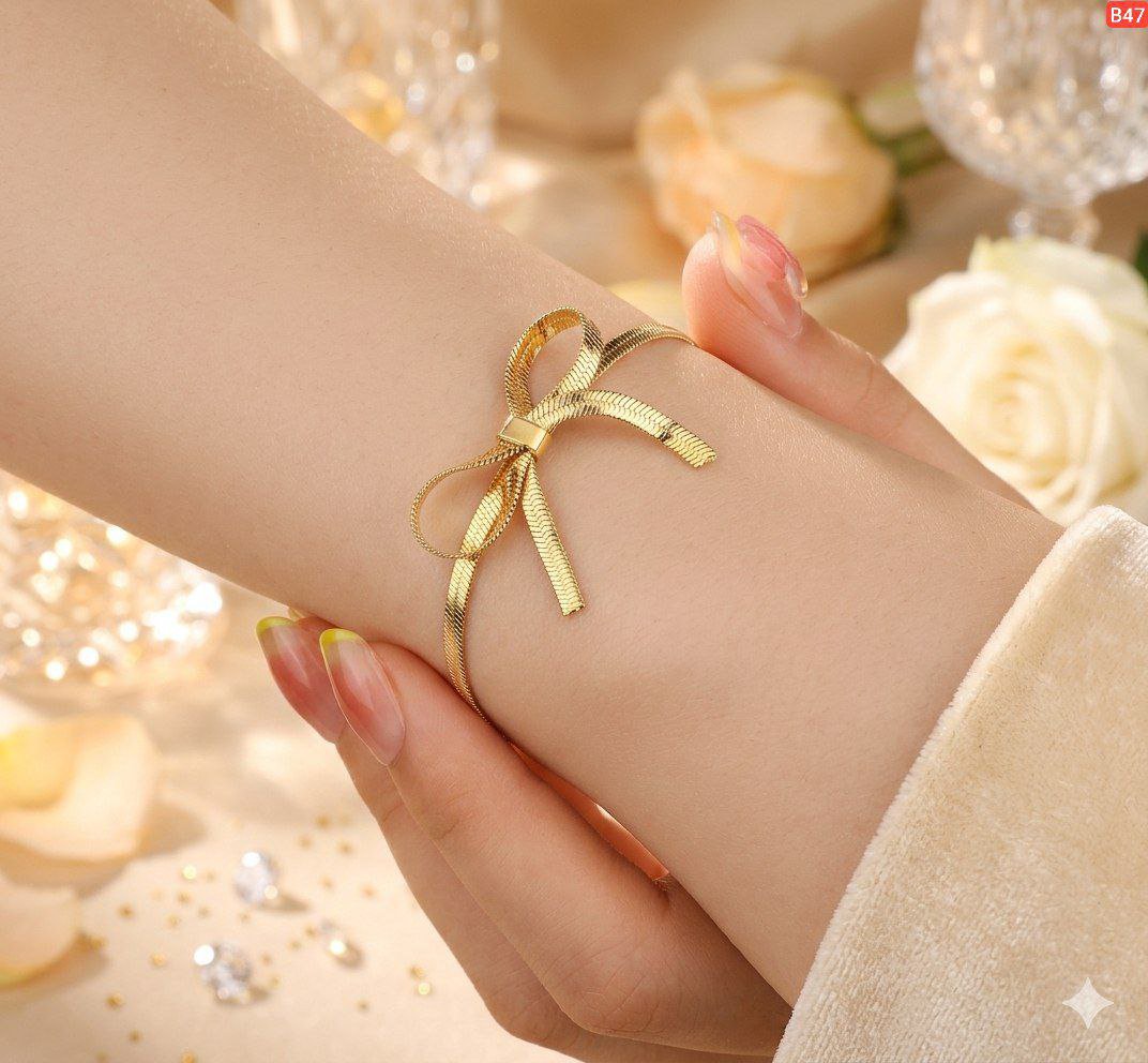 Rope Style Bownot Stainless Steel Bracelet