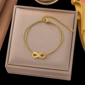 Infinity Double Chain Stainless Stell Bracelet