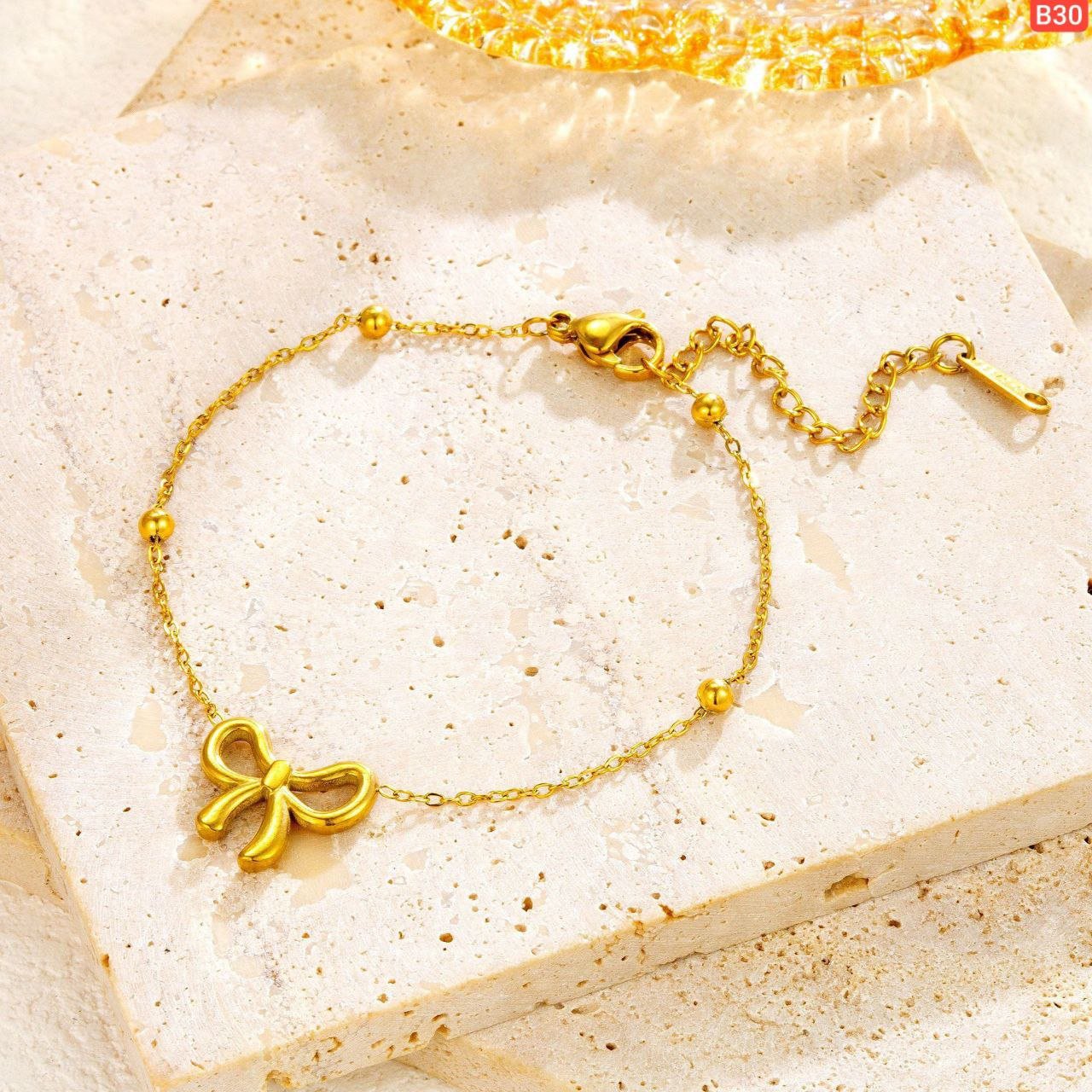 Bow Style 21k Gold Platted Bracelet - Image 3