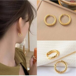 Gypshopila Ring Shape Stainless Steel Earings