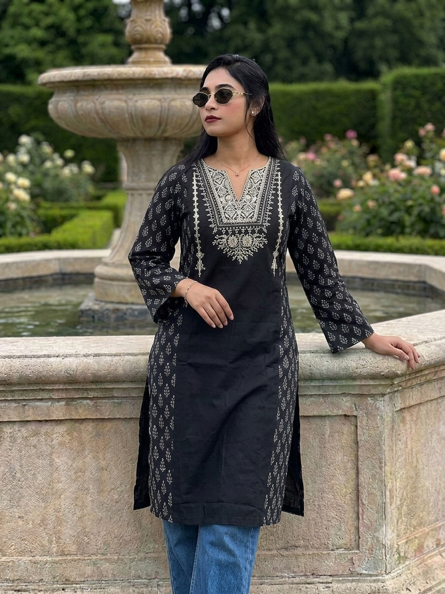 Aarong Cotton Classic Kurti - Image 3