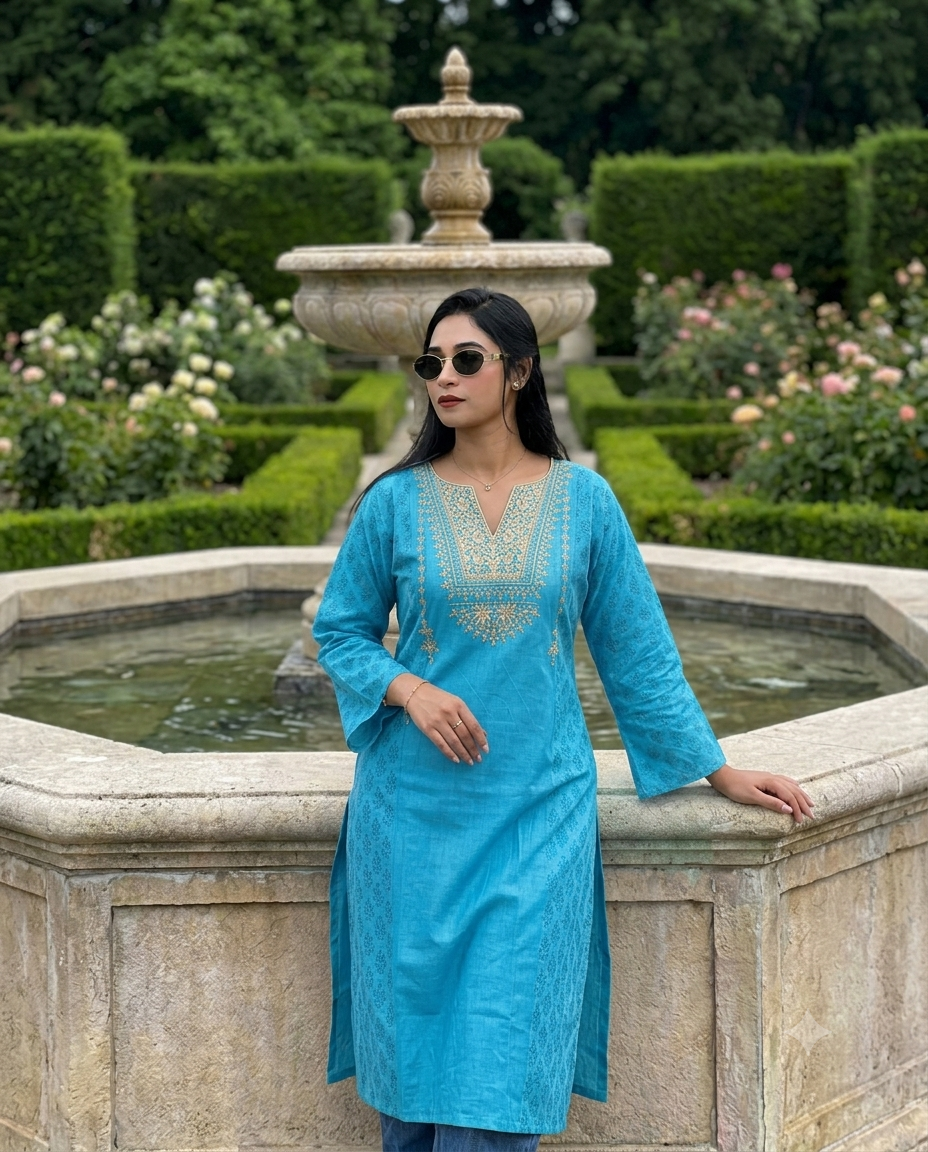 Aarong Cotton Classic Kurti - Image 3