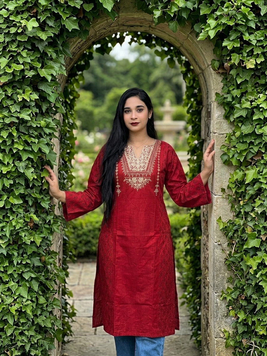 Aarong Cotton Classic Kurti - Image 3